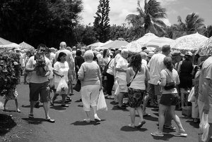 Farmer market in Koloa, Poipu, Kauai, Hawaii:  Monday morning noon.