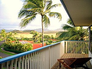 Crater view from patio at Poipu home